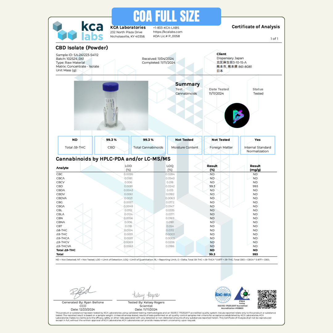 【新基準対応】CBD アイソレート 99.3% 1g - 画像 (7)